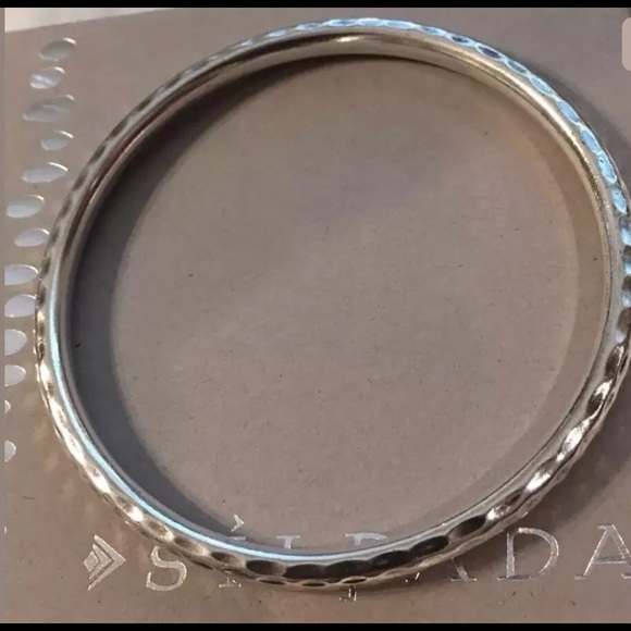 Silpada Hammered Sterling Silver Bangle Bracelet B1482 - Picture 3 of 16